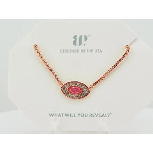 Bomb Party Necklace "The Seraphina" Pink Ice Crystal on Rose Gold NK97917